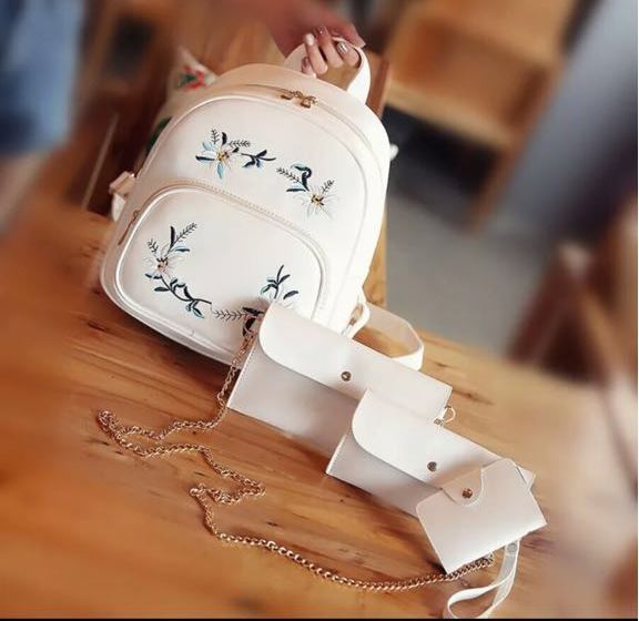 Rucsac dama bej 4 in 1 Zyna